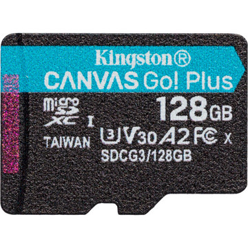 Карта пам'яті  Kingston 128 GB microSDXC class 10 UHS-I U3 Canvas Go! Plus (SDCG3/128GBSP)