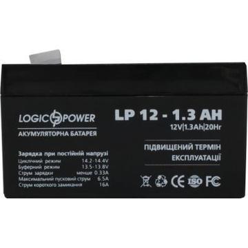 Акумуляторна батарея для ДБЖ LogicPower LPM 12В 1.3 Ач (4131)