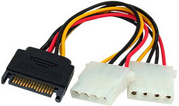 Внутрішній кабель та шлейф Serial ATA Male / 2xATA Female 0.20м