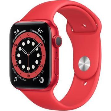 Смарт-годинник Apple Watch 6 GPS 44mm Product Red Aluminium Case with Red Sport Band (M00M3UL/A)