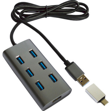 USB Хаб Maiwo USB 3.0 Type-A / Type-C to 7х USB3.0 (KH700)