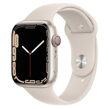 Смарт-годинник Apple Watch Series 7 GPS + Cellular 45mm S. Aluminum Case w. Starlight S. Band (MKJ83)