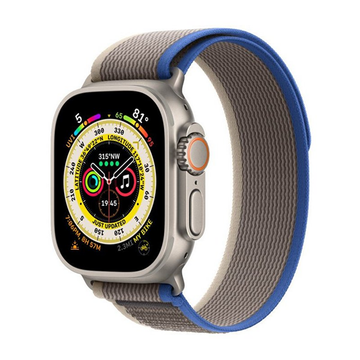Смарт-годинник Apple Watch Ultra GPS + Cellular 49mm Titanium Case with Blue/Gray Trail Loop S/M (MNHE3/MNHL3)