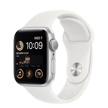 Смарт-часы Apple Watch SE 2 44mm Silver Aluminum Case with White Sport Band M/L (MNTJ3)