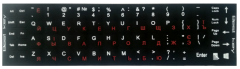 Аксесуар для ноутбука Наклейки на клавіатуру непрозорі Black (68 клавіш)