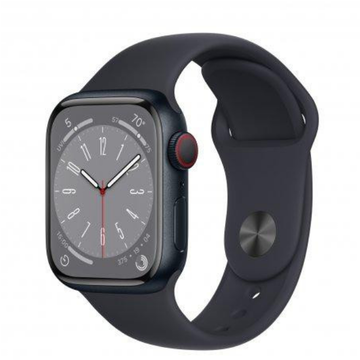 Смарт-часы Apple Watch 8 GPS + Cellular 41mm Midnight Aluminum Case with Midnight Sport Band - M/L (MNUW3)