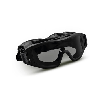 Тактичні окуляри 2E Hawk WS Black Anti-fog, 3-х шаровий ущільнювач, сумка, 3 лінзи