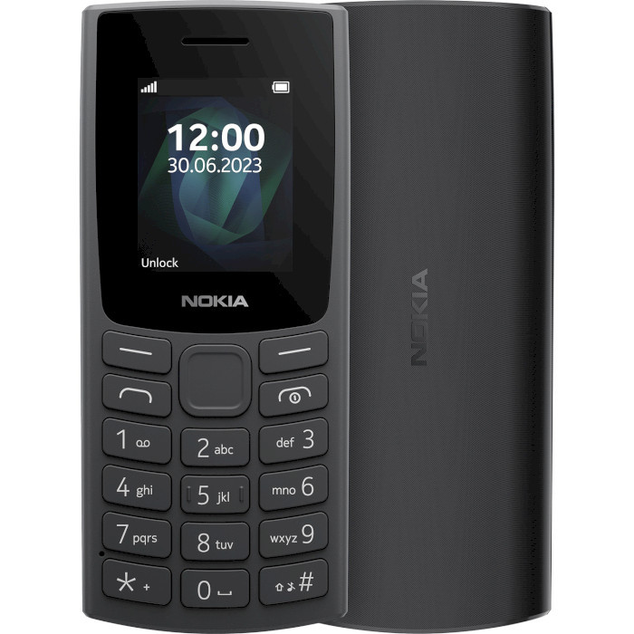 Мобільний телефон Nokia 105 SS 2023 Charcoal (1GF019EPA2C01)