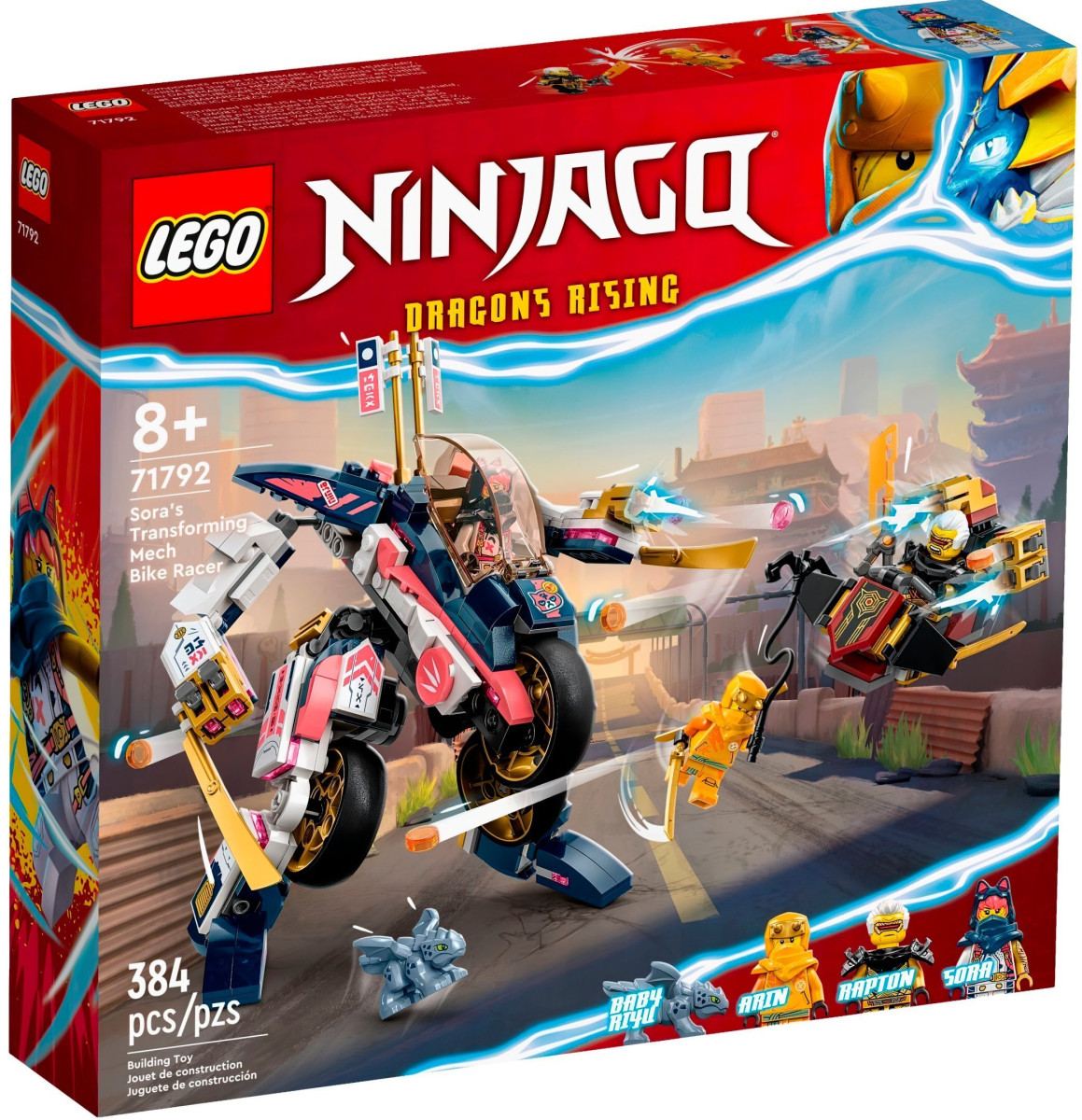 Конструктор LEGO Ninjago Гоночный робобайк-трансформер Сори (71792)