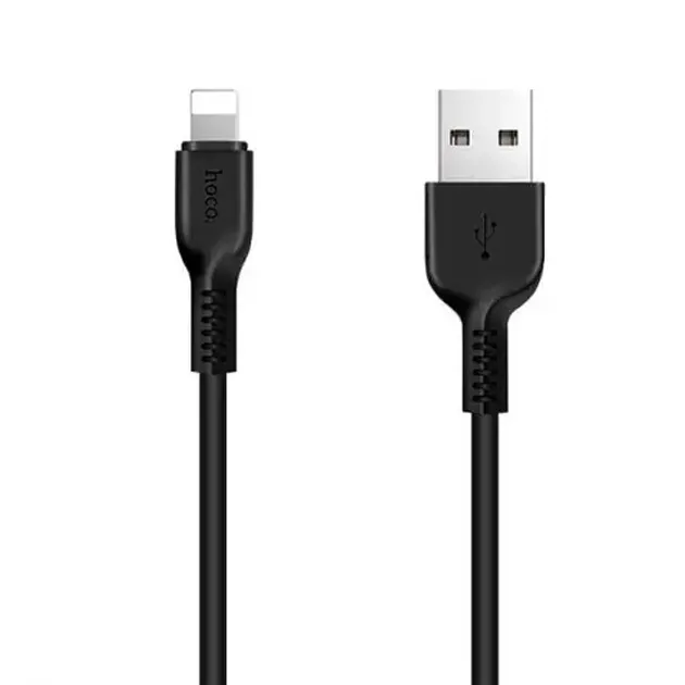 Кабель синхронізації Hoco X13 Easy Charged USB - Lightning 1m Black (D22970)